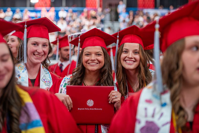 graduates celebrating at commencement